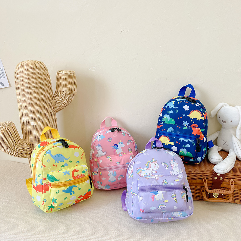 Cartoon Cute Children's Backpack 2024 Korean Style Small Dinosaur Kindergarten Schoolbag Simple Western Style Lightweight Children's Bag