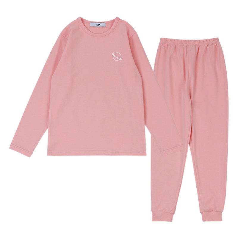 Dk Children's Clothing Autumn and Winter Thermal Brushed Underwear Set for Boys and Girls, Large Children's Autumn Clothes and Pants Pajama Two-Piece Set