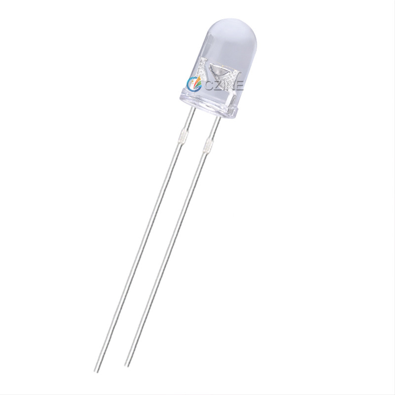 Picture of 5mm Lamp Bead F5 White Hair Red Nano Blue Light Disinfection Uv Warning Light Lighting Plug-In Led Lamp Bead Light Emitting Diode