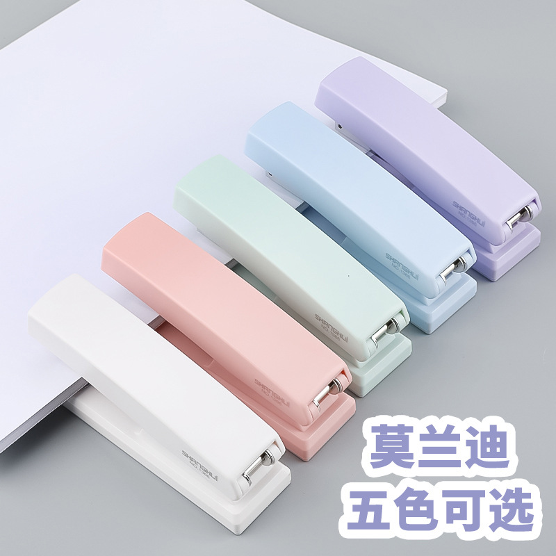Stapler Morandi Handheld Stapler Student Mini Small Stapler Office Binding Machine Handheld Kidsren