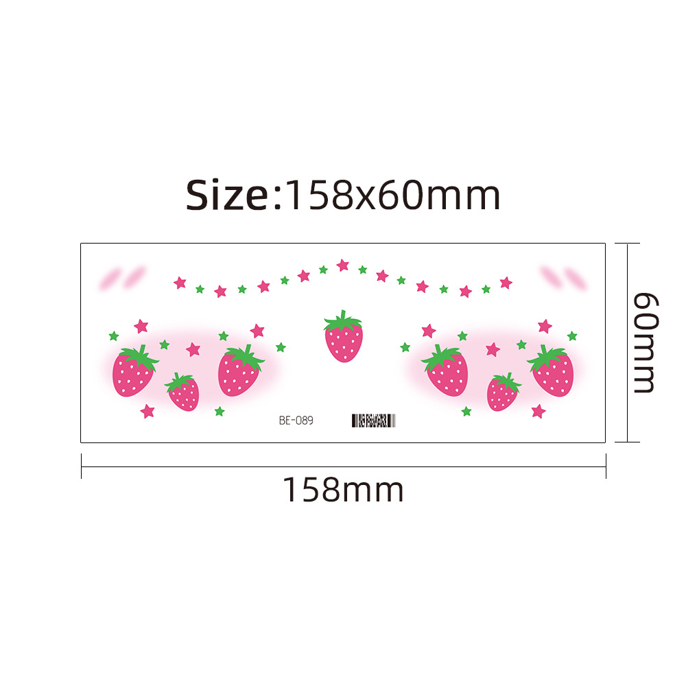 Picture of Ricklon New Cute Sweetheart Girl Makeup Tattoo Face Sticker Christmas Photo Lasting Strawberry Blush Sticker