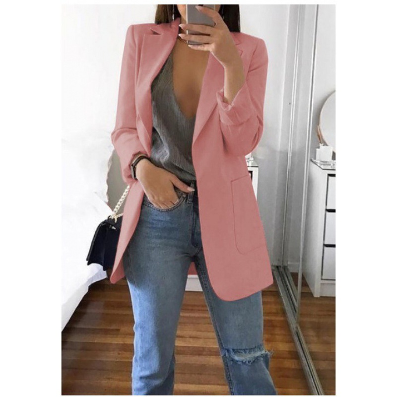 Picture of Wish Amazon 2021 European and American fashion lapel slim cardigan elegant suit jacket women