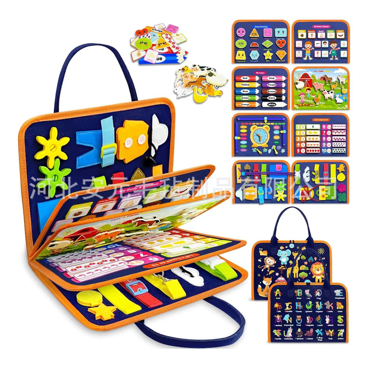 2025 new felt learning board baby foreign trade Amazon children's teaching aids doll Amazon busy board