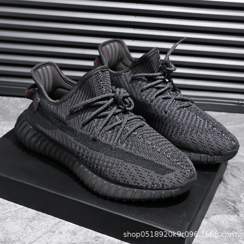 In-Stock Baiyi Coconut Shoes 350 Black Warrior Unisex Student Sneakers Casual Running Shoes Breathable Shoes