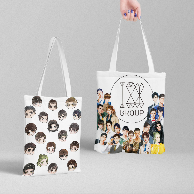 188 men's canvas bag 36x 39cm animation surrounding Korean student handbag shopping bag file bag wholesale