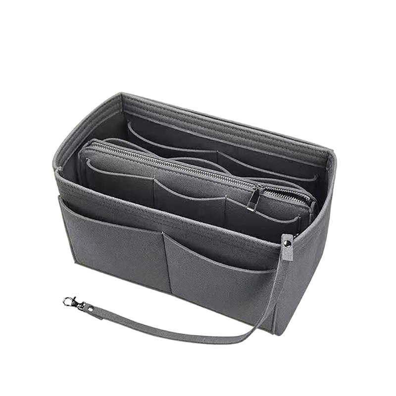 Wholesale Felt Cosmetic Bag, Large Capacity Women's Bag, Organizer Bag, Felt Mommy Bag, Zipper Liner Bag