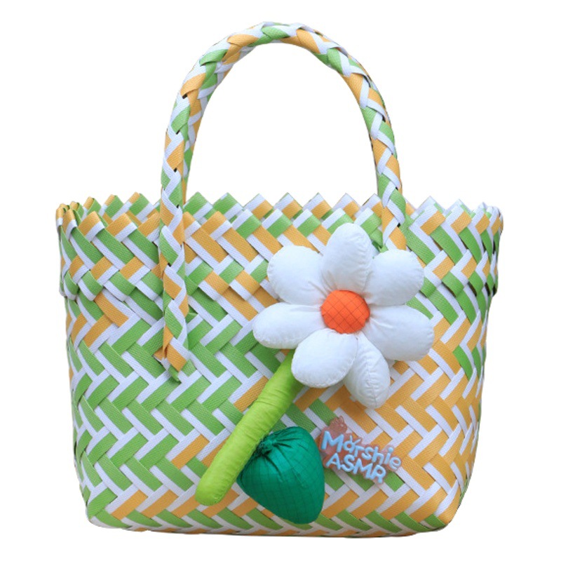 School Season Gift Woven Basket Girl's Gift High-end Sense Gift Bag Ins Hand Gift Portable Birthday Gift Bag