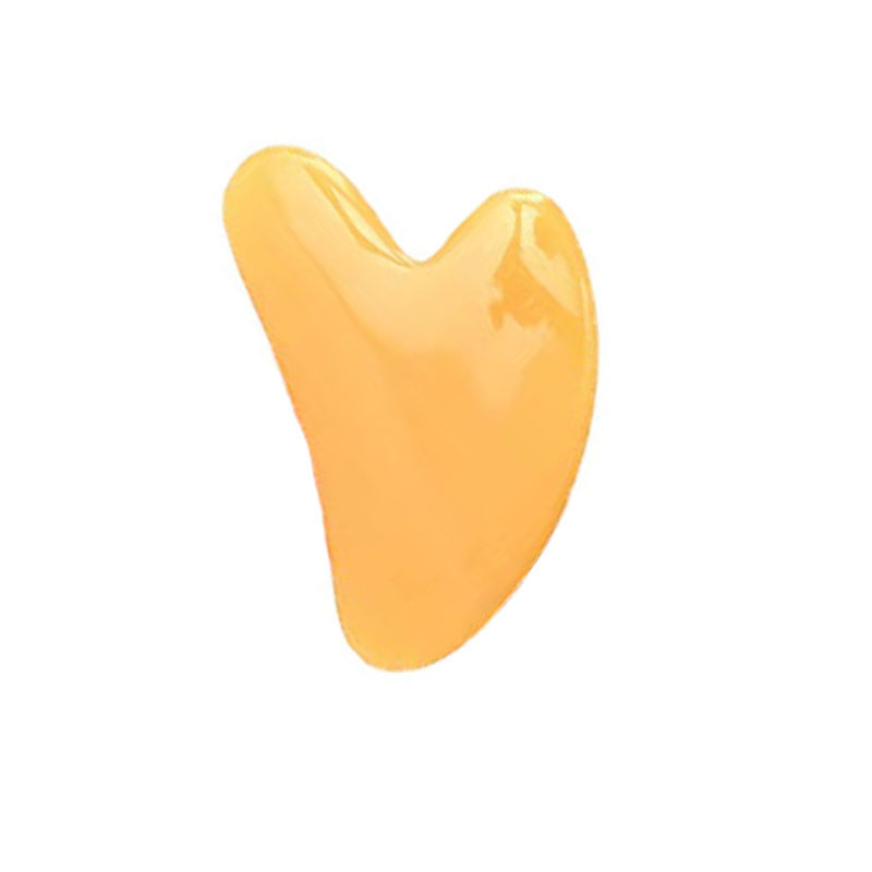 Picture of Manufacturer's Wholesale Resin Heart-Shaped Gua Sha Tools for Massaging the Back, Neck, Waist, and Full Body Meridians, Made of Natural Materials