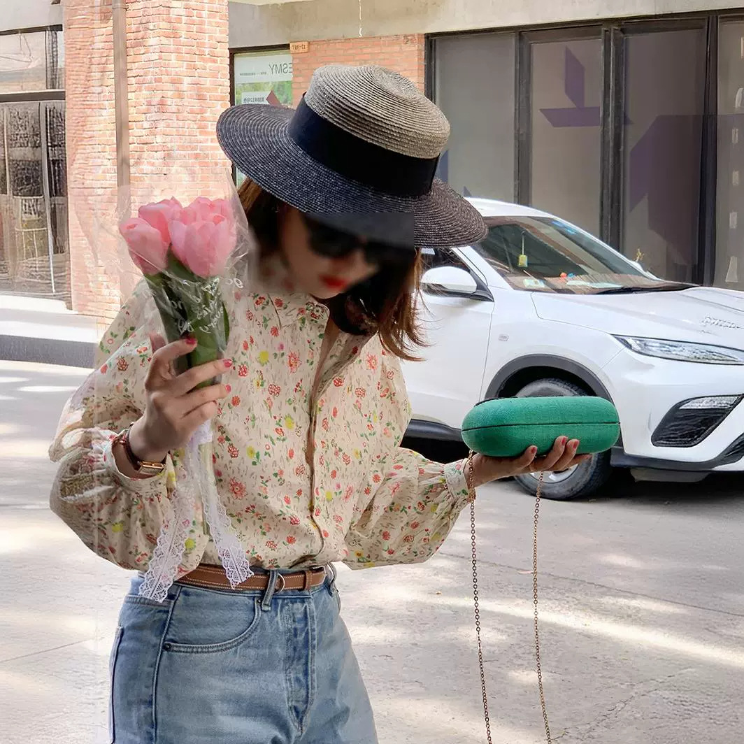 Factory New Summer Style Gentle Temperament Japanese Style French High-End Floral Shirt Temperament Versatile Women's Shirt