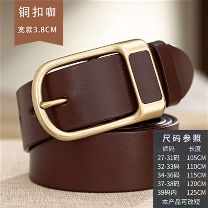 Picture of New belt leather men's belt real cowhide belt casual Joker men's pin buckle belt manufacturers wholesale