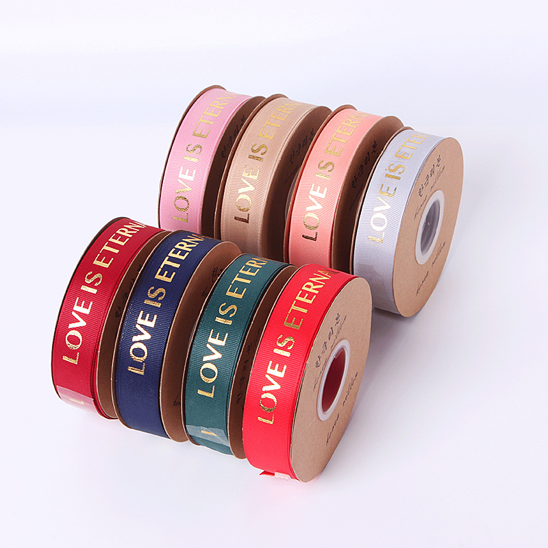 Bronzing English Ribbon Thread Ribbon Packaging Flowers Flower bouquet Cake gift box Gift packaging Ribbon decorative thread