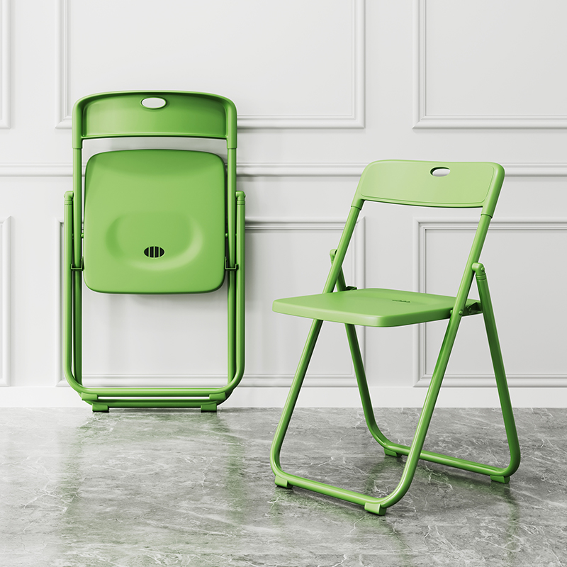 Folding Chair Home Dormitory College Student Office Stool Outdoor Balcony Leisure Dining Chair Plastic Backrest Computer Chair