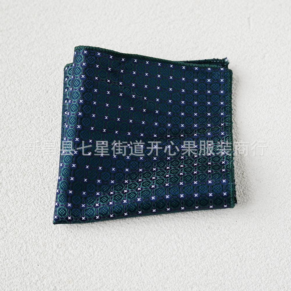 Picture of Men's suit small square scarf factory wholesale fashion polyester fashion accessories vintage embroidery pattern pocket towel men's clothing
