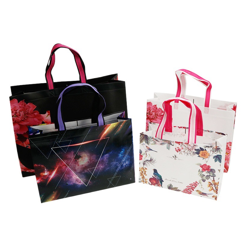 Laminated Non-Woven Fabric Three-Dimensional Bags Can Be Printed with Logo, Clothing Bags, Non-Woven Bags, Shopping Gift Bags, Environmentally Friendly Material