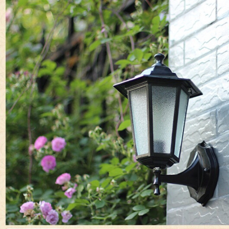 Picture of Small hexagonal wall light, outdoor lamp, outdoor wall lighting, European style retro balcony, waterproof, antique, bronze black