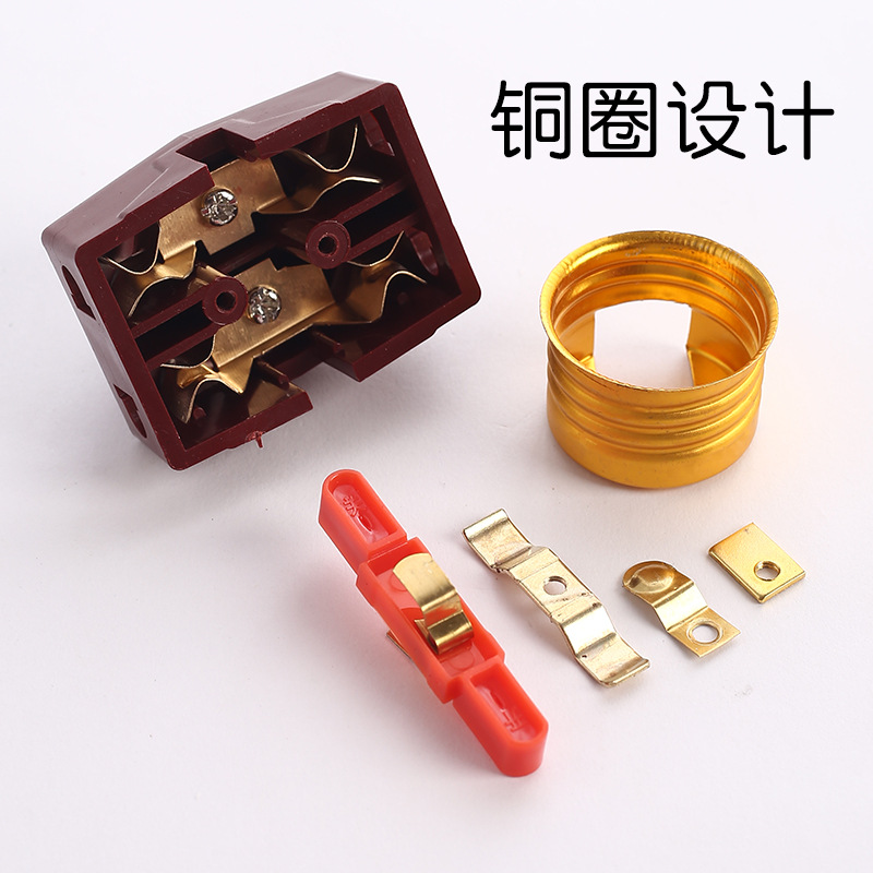 Picture of B22 bayonet/E27 screw all copper distribution lamp holder complete Series Multi-use lamp holder for home decoration and office