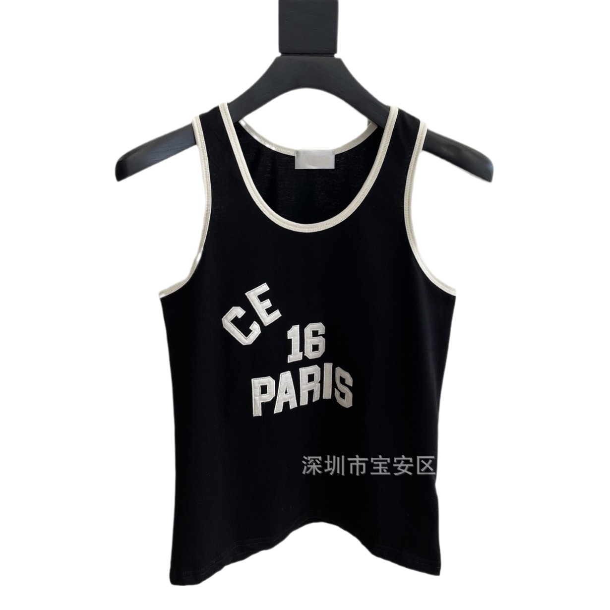 24 New Ce French Style Printed Letter Logo Casual Suspender T-Shirt Vest Top Nanyou Women's Clothing