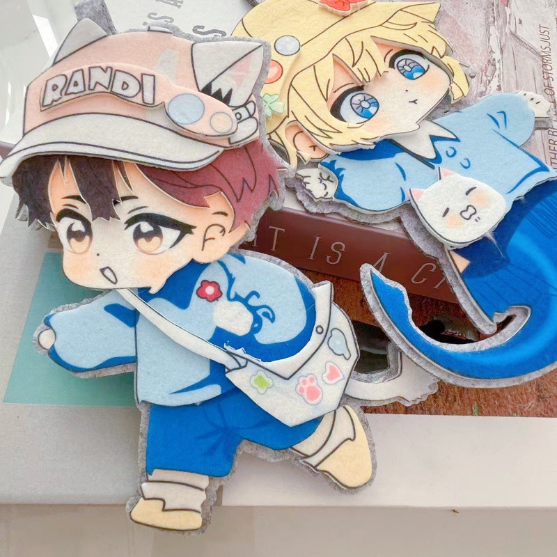 Felt three-dimensional cartoon character bag pendant non-woven creative high-value handmade key chain secondary peripheral