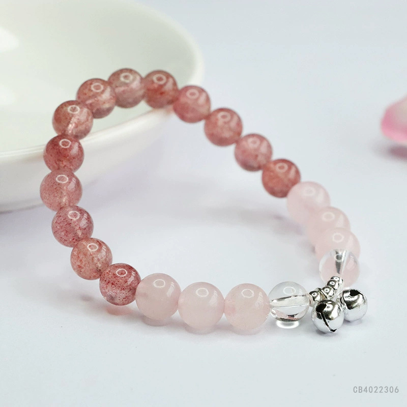 Yuyu Natural Pink Crystal Bracelet Strawberry Crystal Bracelet Women's Fashion Jewelry Factory Wholesale CB4022306