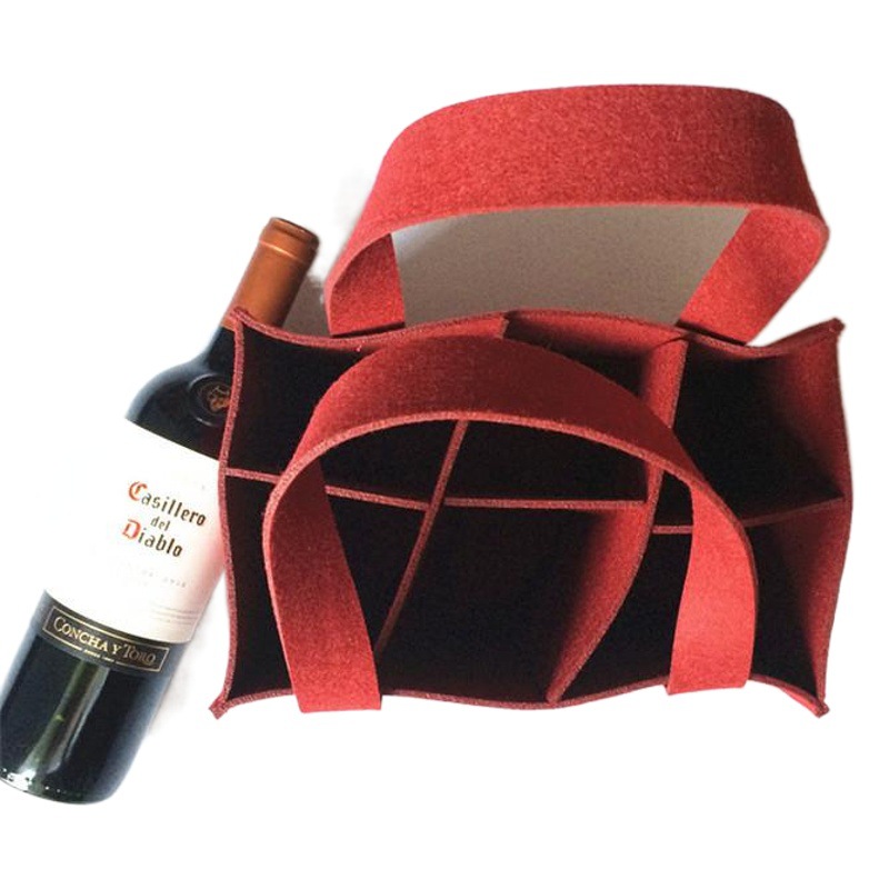In stock supply red wine bag annual meeting felt red wine gift bag wine storage bag red wine portable packaging bag