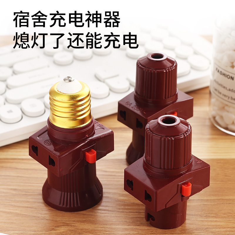 Picture of B22 bayonet/E27 screw all copper distribution lamp holder complete Series Multi-use lamp holder for home decoration and office