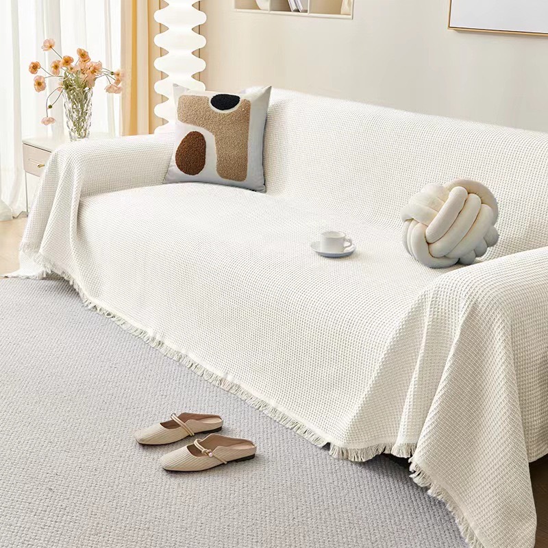 Ins Style Multifunctional Sofa Towel Four Seasons Universal Sofa Blanket Cotton Yarn Sofa Cover Cloth Full Cover Sofa Cover Camping Blanket