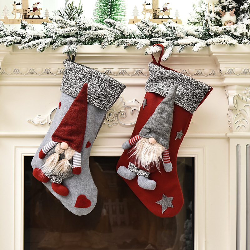New cross-border special creative faceless doll Christmas socks elderly doll pendant gift bag scene props decoration