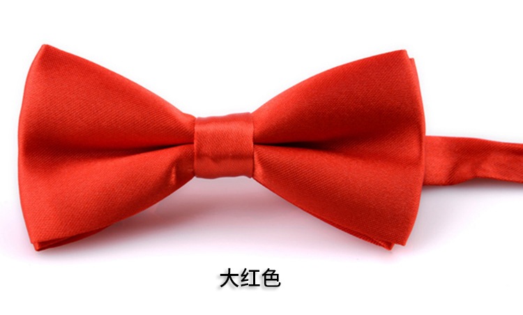 Picture of Korean Style Imitation Silk Bow Tie Men's and Children's Fashionable baby Solid Color Bow Tie Bow Tie Kindergarten Primary School Students Bow Tie