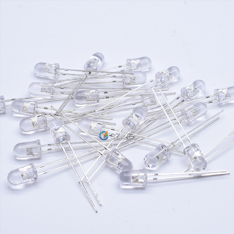 Picture of 5mm Lamp Bead F5 White Hair Red Nano Blue Light Disinfection Uv Warning Light Lighting Plug-In Led Lamp Bead Light Emitting Diode
