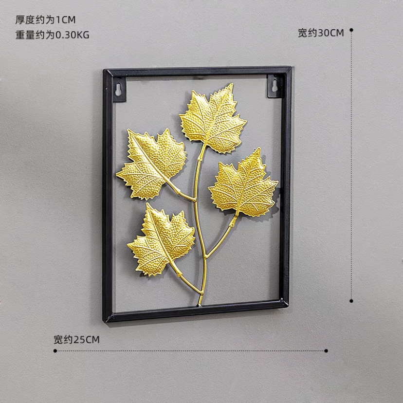 Picture of Nordic Style Living Room Wall Decorations Creative Bedroom Sunflower Ginkgo Leaf Wall Hanging TV Background Wall Hanging Wall