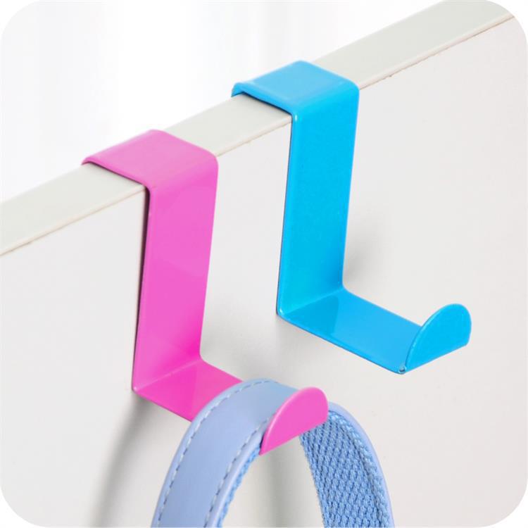 Picture of Creative Z-Shaped Door Back Hook Stainless Steel Traceless Nail-Free Hook Door Back Clothes Hook S-Shaped Hook 2 Pack