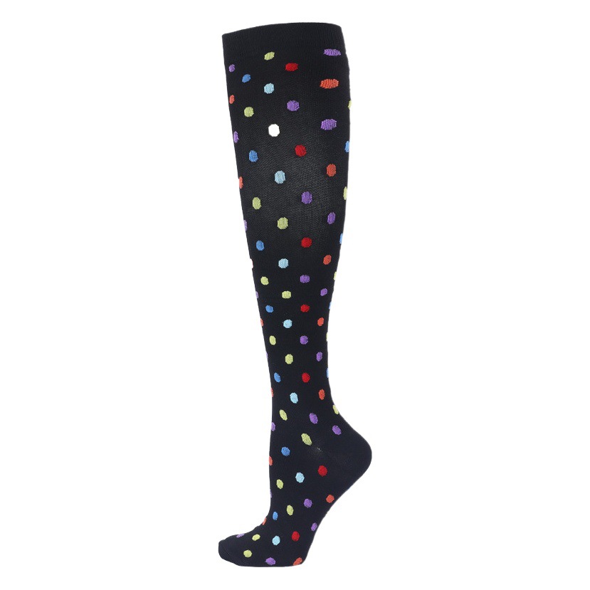 Carefully Selected European and American Cross-Border Spot New Mid-Length Sports Compression Socks Skipping Rope Running Compression Socks Solid Color Non-Slip Socks