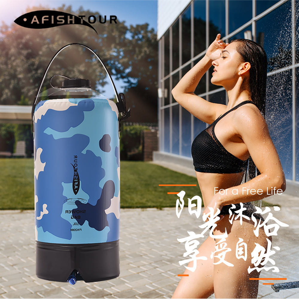 Picture of camping supplies water bag outdoor bath bag camping water storage bag cross border pvc portable solar shower bag