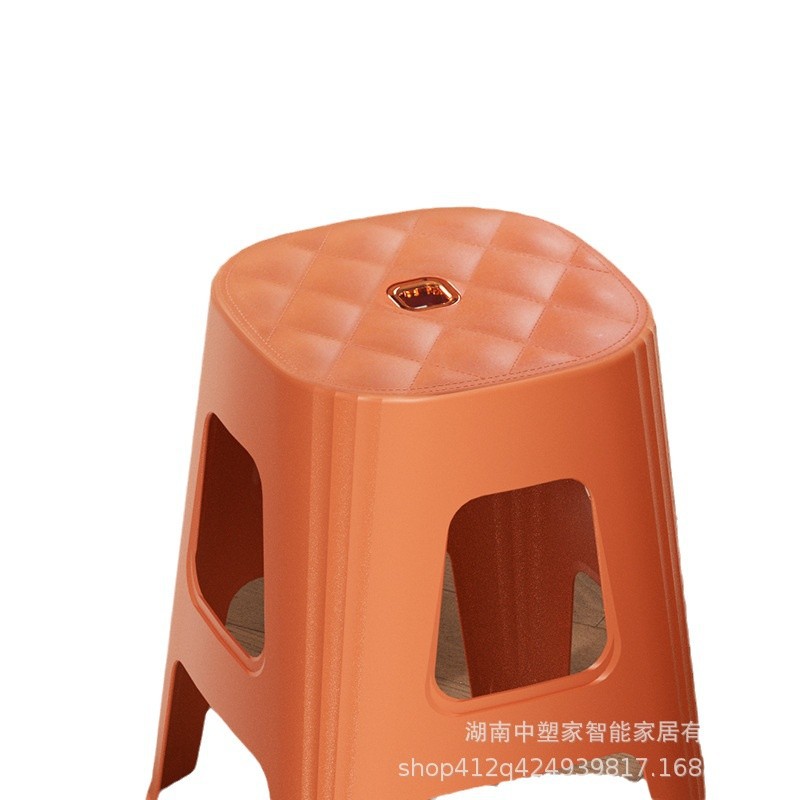 Picture of Thickened Plastic Stools, Stackable, Extra Thick, Household High Stools, Sturdy Plastic Stools for Dining Tables and Chairs, Storage