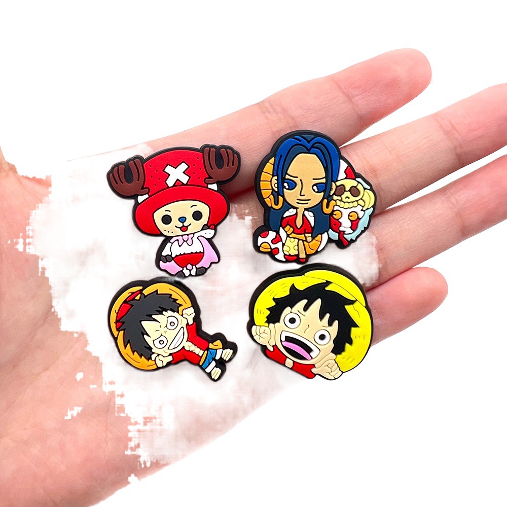 One Piece suit Series Cute Cartoon Cave Shoes Shoes Flower Shoes Buckle Day DIY Soft Rubber Shoes Accessories