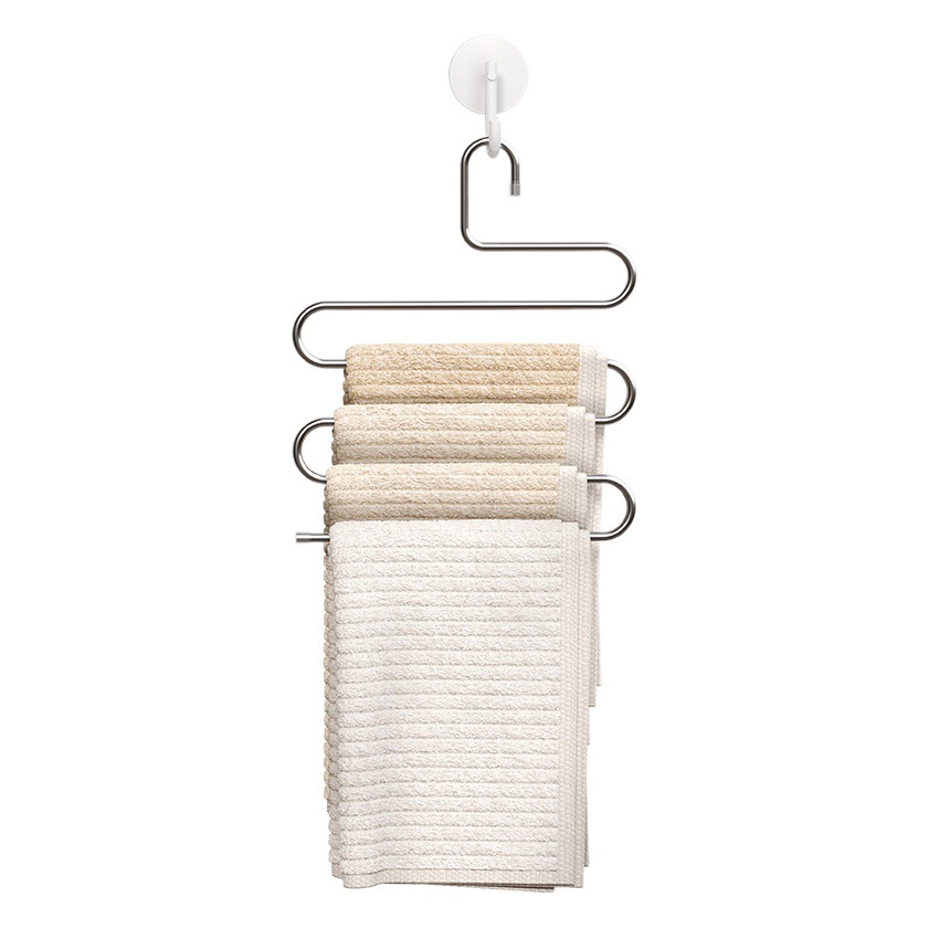 Stainless steel pants rack, special clothes rack for hanging pants, household multi-layer multi-functional wardrobe, built-in storage artifact wardrobe