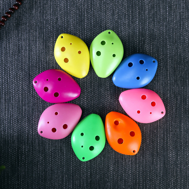 Ocarina 6-Hole Six-Hole Plastic Treble C-Key Ocarina Sc-Key Plastic Ocarina Wholesale with Lanyard