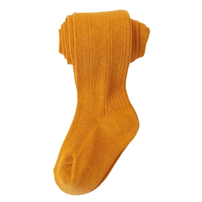 Picture of Children's Pantyhose Autum Pure Color Girls' Pantyhose Baby Socks Kidsren 0-4 Years Old Combed Cotton One-Piece Pantyhose