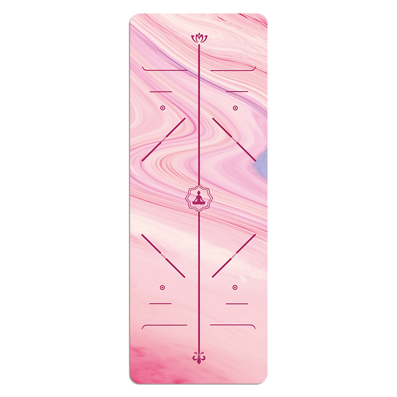 Picture of [Source Factory] Ultra-thin suede printing yoga mat rubber yoga mat foldable 1.5mm thick 5mm