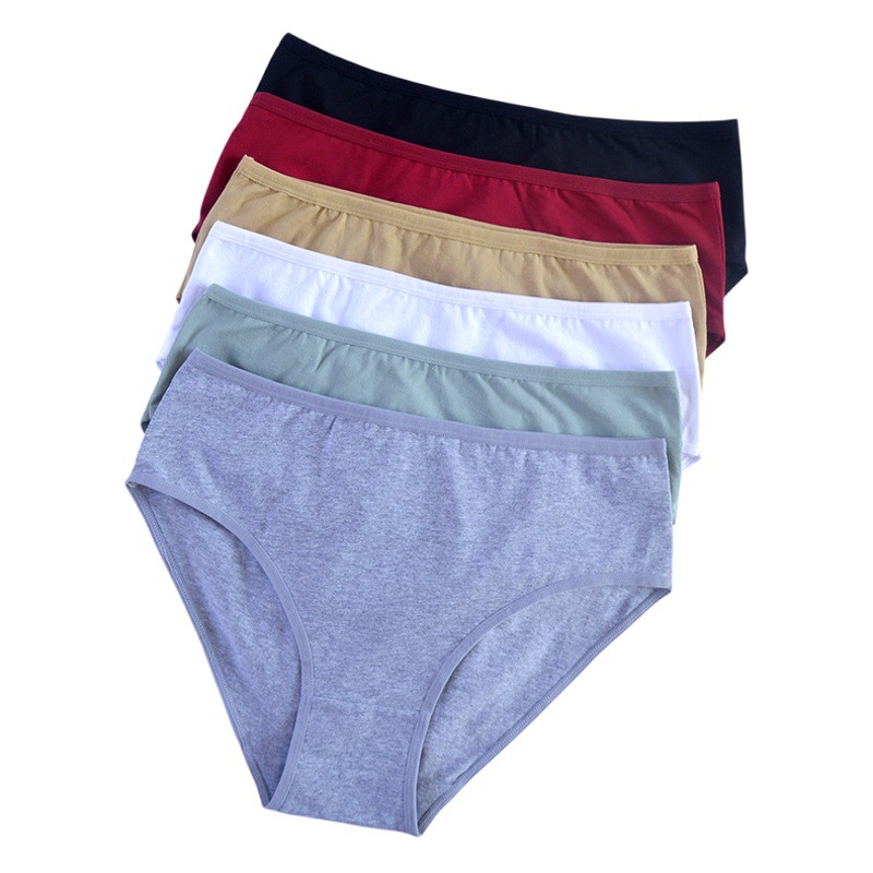 Cross-Border Popular Large Size Underwear Women's Pure Cotton Foreign Trade European and American High Waist Women's Underwear Wholesale Cross-Border Women's Briefs