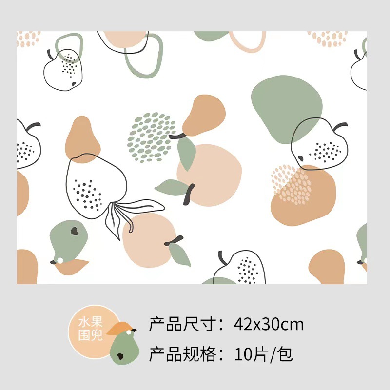 Picture of Disposable Placemat in stock Wholesale Children's Baby Tablecloth Waterproof Oil-proof Disposable Portable Dining Table Mat