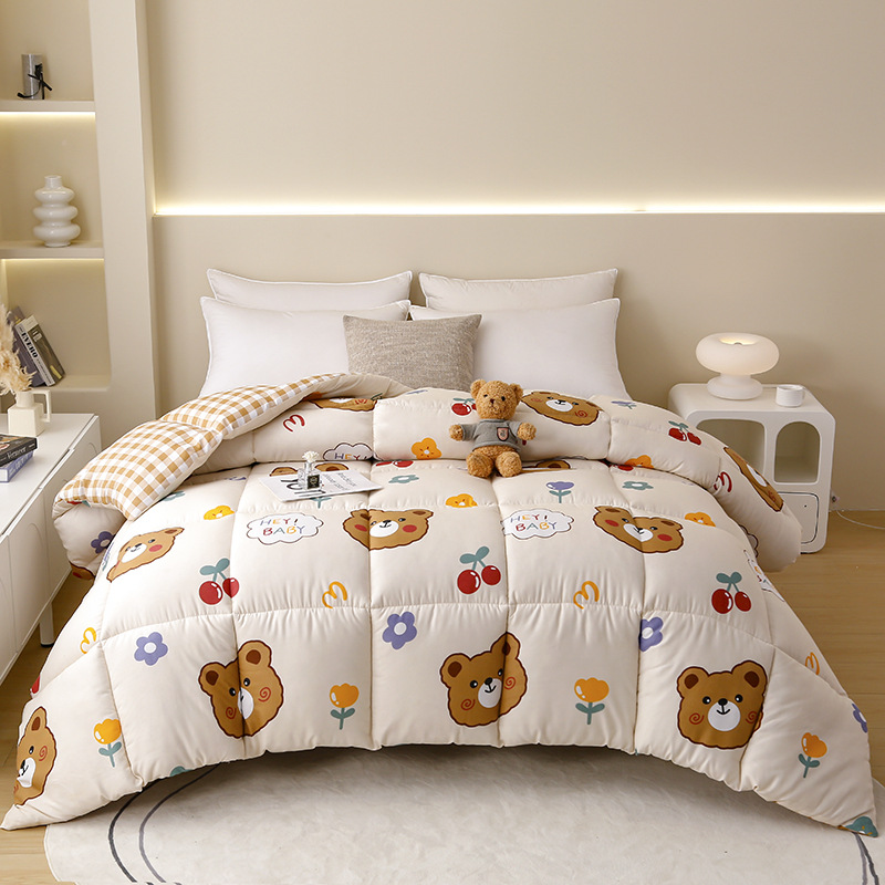 Picture of Winter Quilt Double Thickeneded Quilt Core Spring & Fall Quilt Student Dormitory Single Quilt Air-Conditioned Quilt Winter Quilt