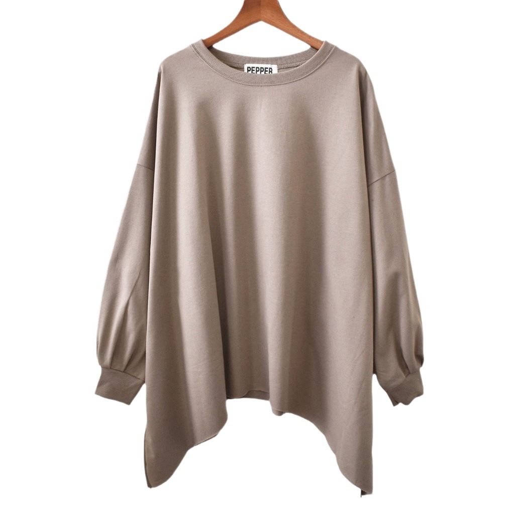 2025 Autumn and Winter Loose Women's Casual Slim Irregular Women's Sweatshirt Dopamine Large Size Top