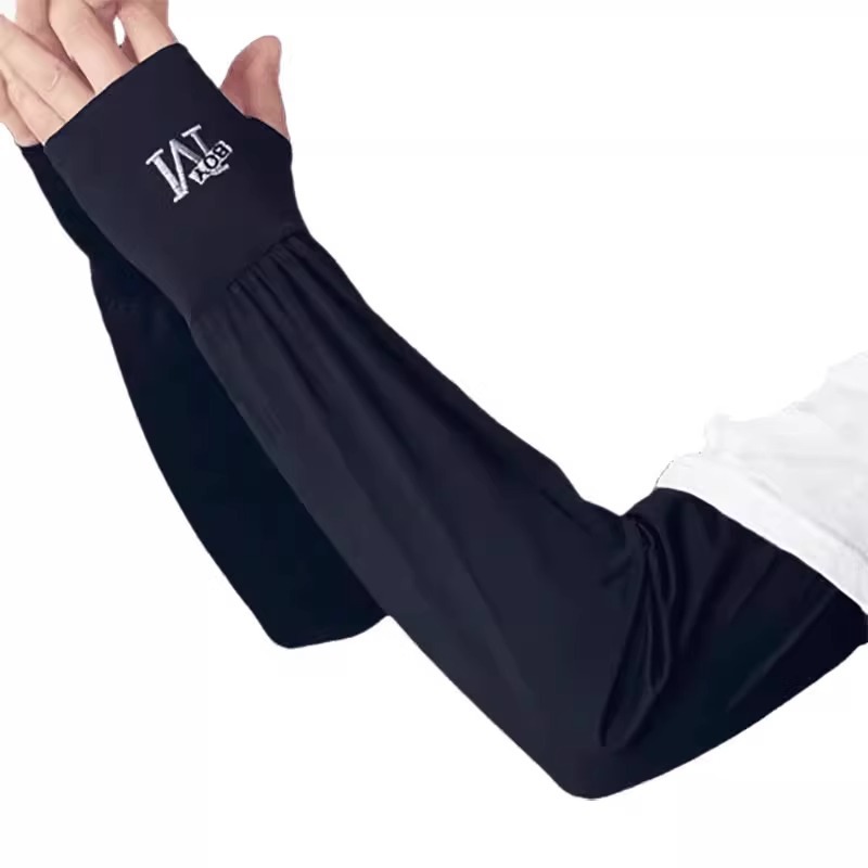 Picture of Ice Sleeves Men's Summer Loose Sun Protection Ice Silk Sleeves Driving Arm Guards Thin Sleeves Outdoor Cycling Breathable Gloves