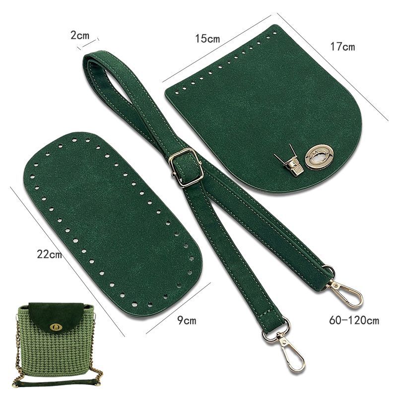 Picture of New Hand-Woven Bag Bottom Cover Long Shoulder Strap Accessories DIY Pin Hook Rattan Homemade Woven Bucket Bag