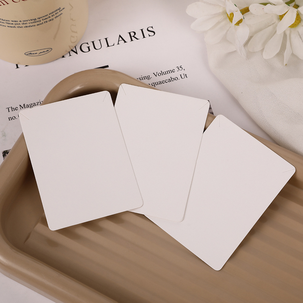 Simple Fashion Necklace Bracelet Card Jewelry Accessories Minimalist Cardboard Jewelry Jewelry Packaging Square Blank Cardboard