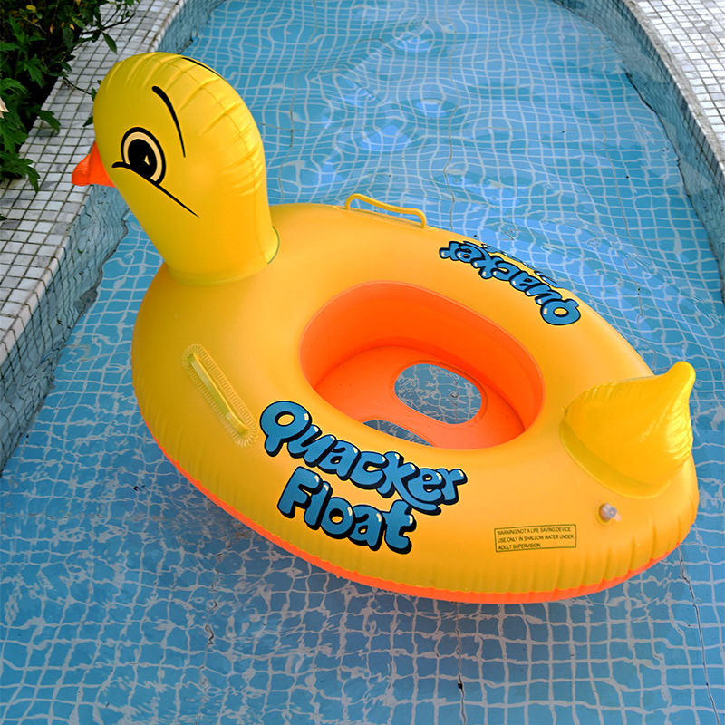Picture of Factory wholesale water seat children's swimming ring cross-border infant inflatable swimming ring small yellow duck swimming seat ring