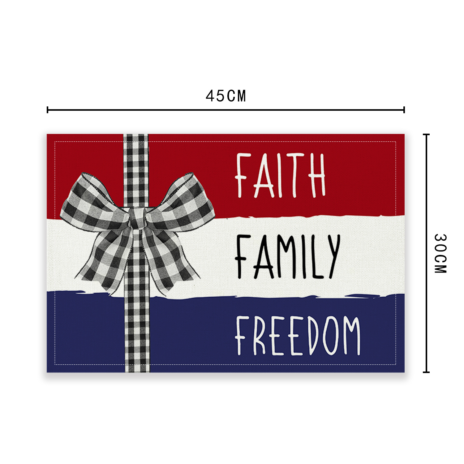 Picture of Independence Day placemat table insulation napkin waterproof household rectangular table mat anti-scald mat heat insulation mat cross-border