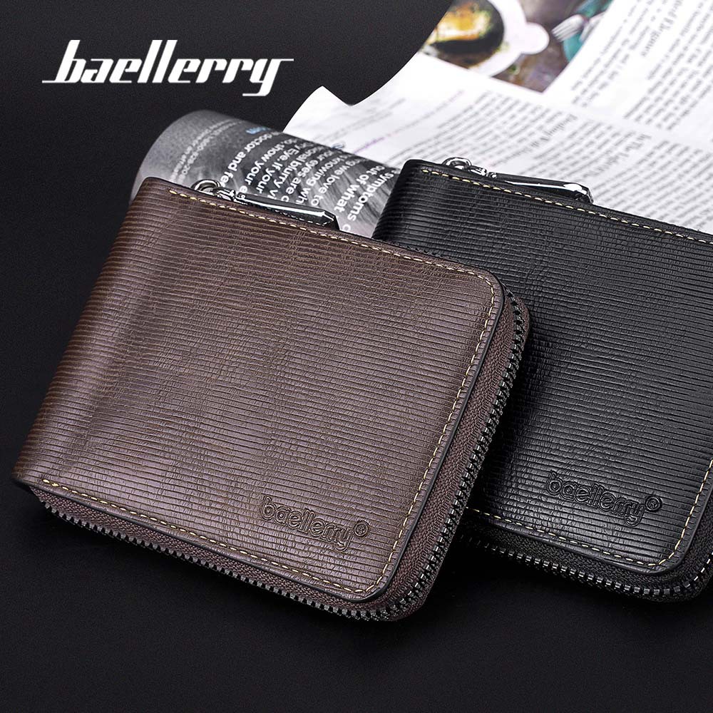 Men's Wallet New baellerry Anti-theft Brush Cross-border Hot Wallet Business Short Horizontal Zipper Coin Purse