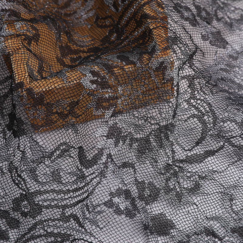 Picture of Summer polyester ultra-thin yarn silver thread screen window mesh fabric classic table cloth silver silk children's skirt mesh wholesale